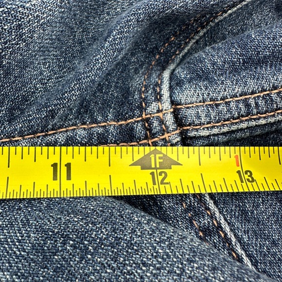 American Eagle Super High Rise Baggy Wide Leg Jeans Blue 12 Regular Denim NWOT - Picture 11 of 12